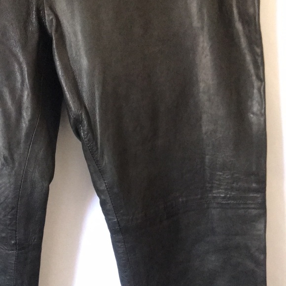Karen Millen real leather crop pant ankle zip lamb leather size 12 - Picture 7 of 17